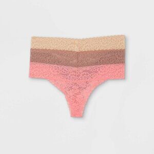 Auden Women's 6pk Lace Thong - Multicolor  Size XL